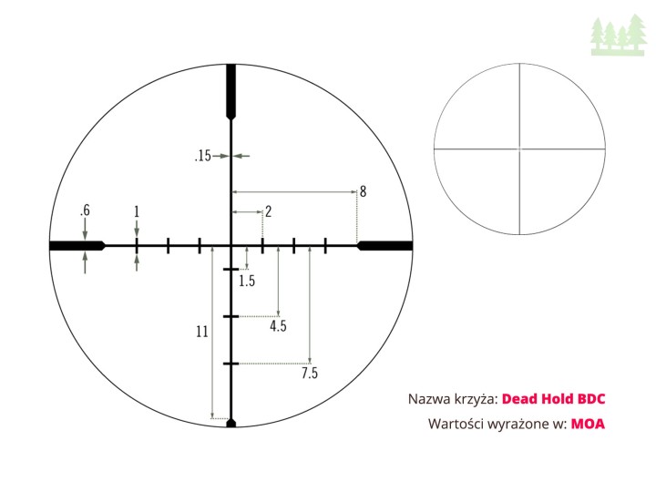 Luneta celownicza Vortex Diamondback 4-12x40 1'' BDC MOA-6 1756