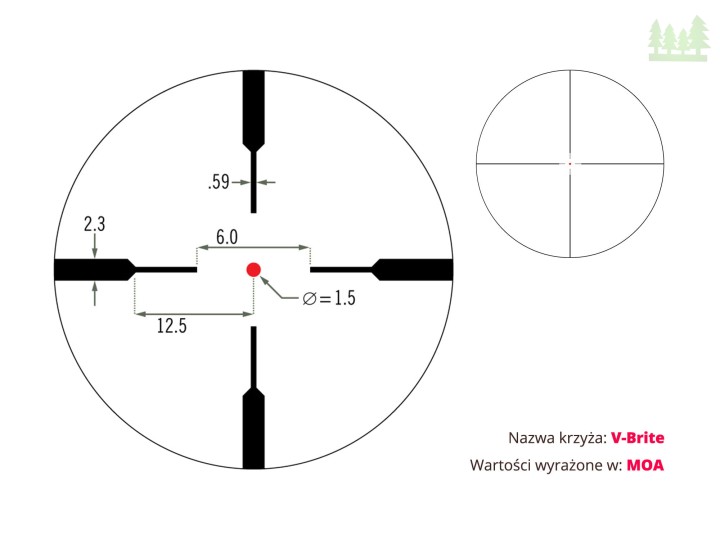 Luneta celownicza Vortex Crossfire II 1-4x24 30 mm V-Brite-7 1761