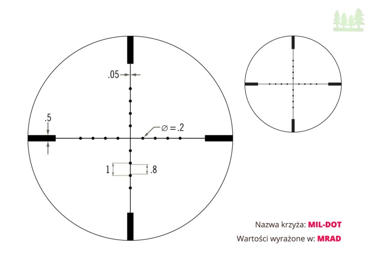 Luneta celownicza Vortex Viper 6.5-20x50 30 mm AO BDC/MILDOT-8 1813  | 9670