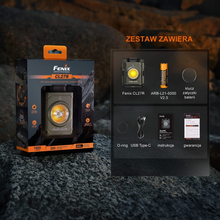 Latarka kempingowa Fenix CL27R zielona-6 188