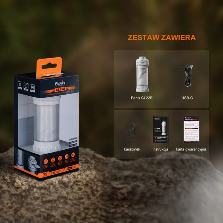 Latarka kempingowa Fenix CL22R biała-5 197