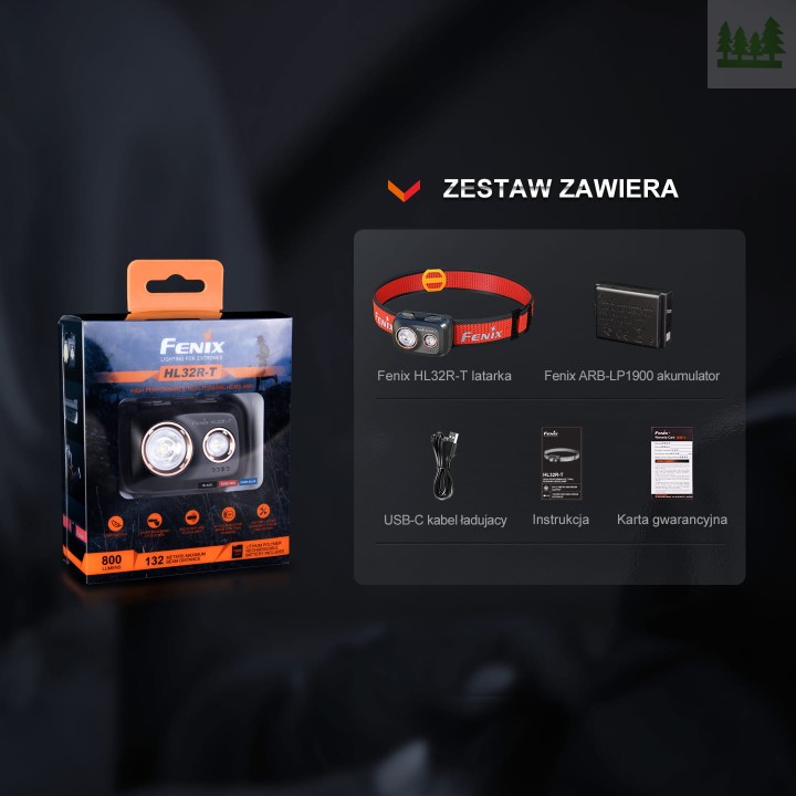 Latarka czołowa Fenix HL32R-T czarna-8 204