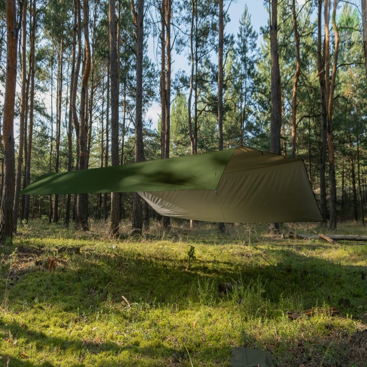 Tarp termo TigerWood 4,5m x 4,5m oliwkowy-5 2434