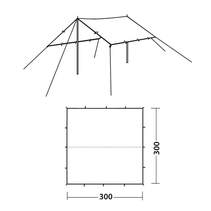 Tarp turystyczny Robens 3 x 3, niebieski-2 2463