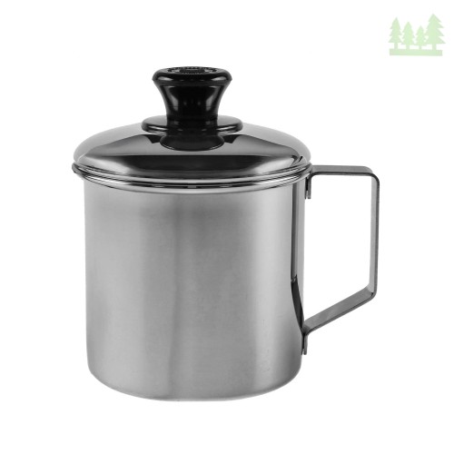 Kubek stalowy Zebra Thailand 8 cm z pokrywką- 2552