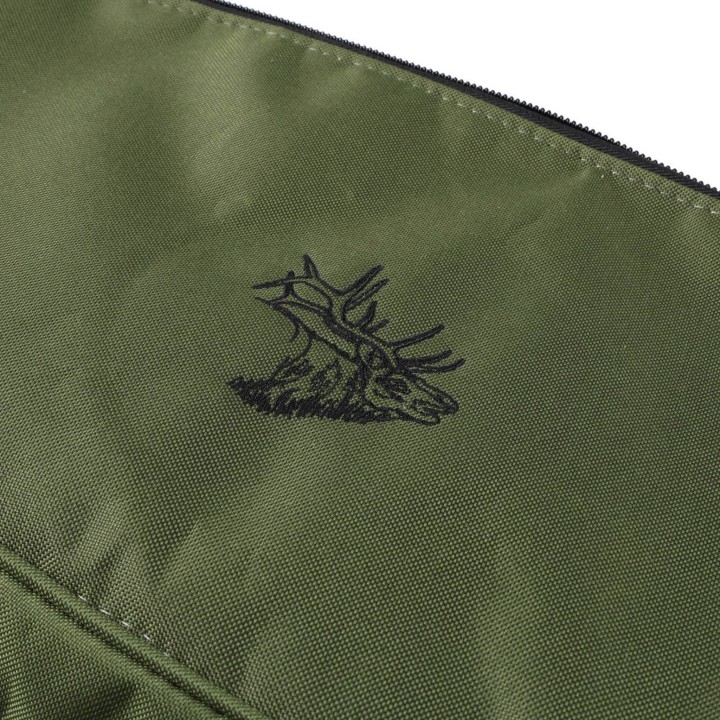 Pokrowiec Forsport na broń LPDK 12 1,25m, kolor oliwkowy, haft głowa jelenia czarna, biza oliwkowa-4 2784 