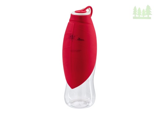 Butelka silikonowa z miską List 550ml czerwo- 2831 