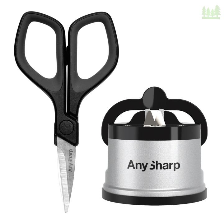 Zestaw ostrzałka AnySharp classic srebrna plus mini nożyczki- 2957 
