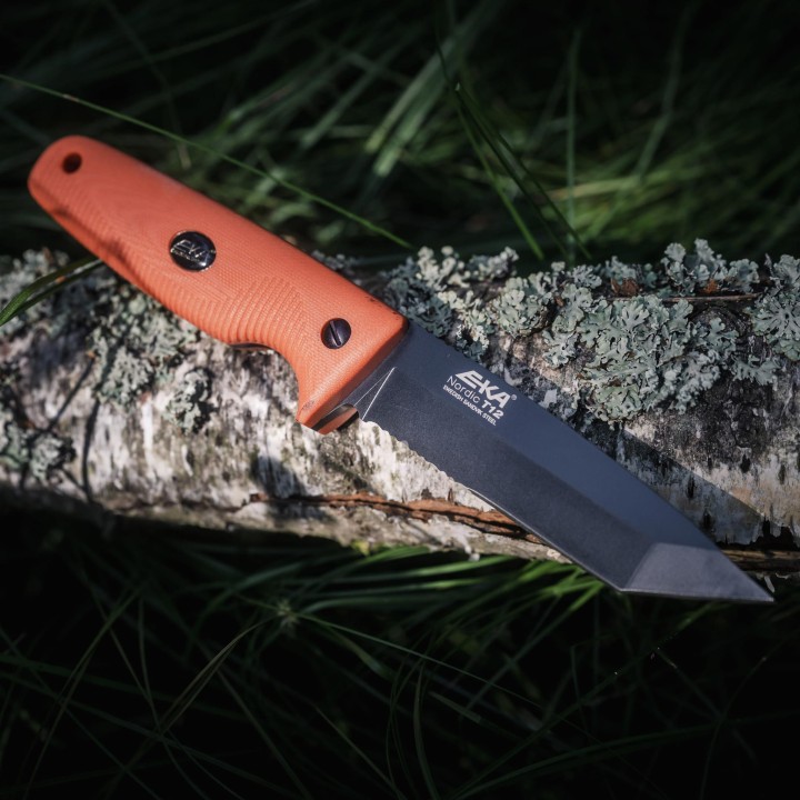 Nóż o stałej klindze Eka Nordic T12 pomarańczowy-10 3335 