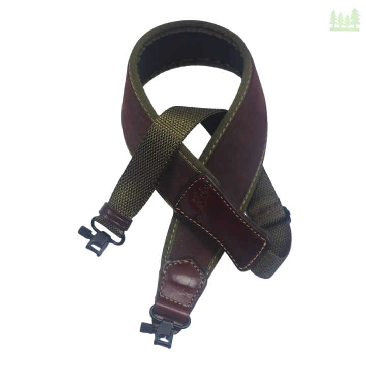 Pas myśliwski Majos RY16A neoprenowy, kolor brązowy, z szybkim zapięciem na bączek