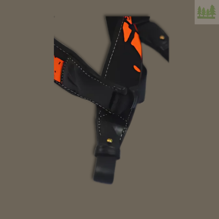 Wykończenia ze skóry naturalnej i czarne taśmy w pasie Majos RY17C