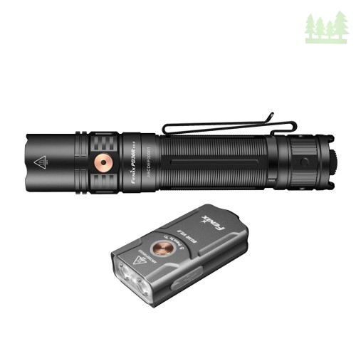 Zestaw latarek LED Fenix PD36R Pro i E03R V2.0 szara- 3504 