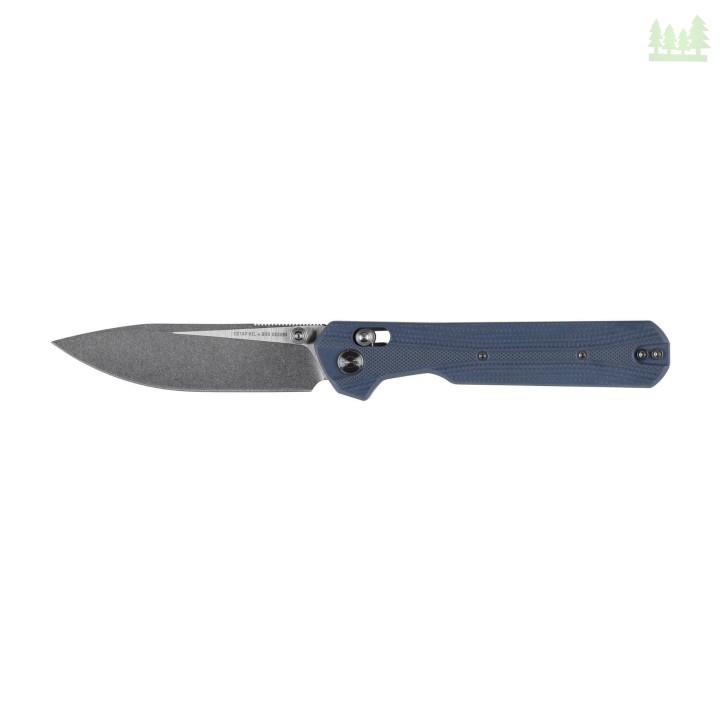 Nóż składany KNIVESPL The First Sandvik 14C28N, niebieskie G10, Stonewashed/Satin- 3570 