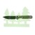 Nóż składany KNIVESPL The First Sandvik 14C28N, zielone G10, czarna powłoka PVD- 3571 
