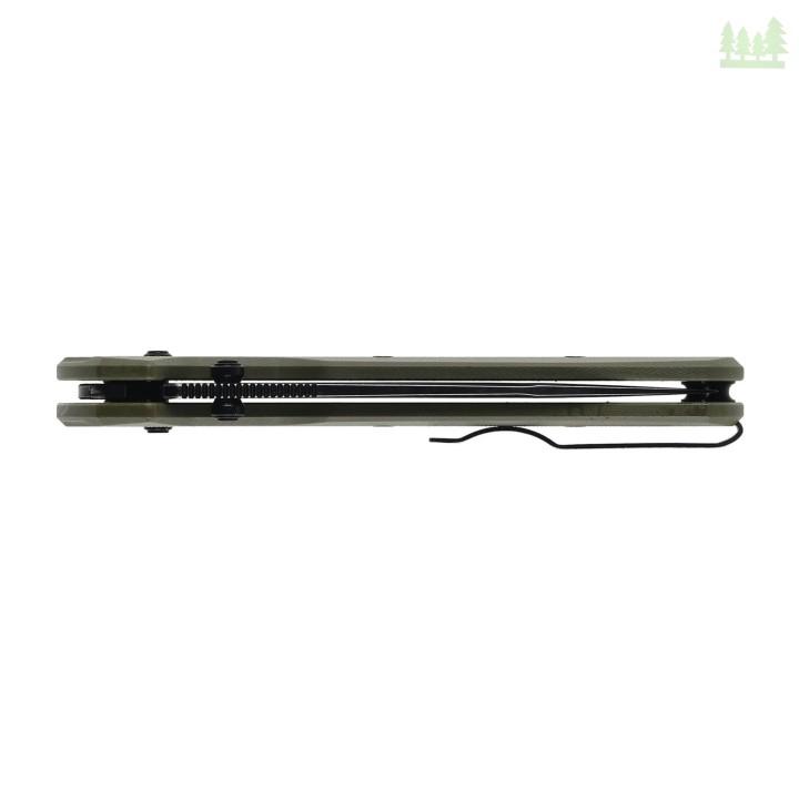 Nóż składany KNIVESPL The First Sandvik 14C28N, zielone G10, czarna powłoka PVD-4 3571 
