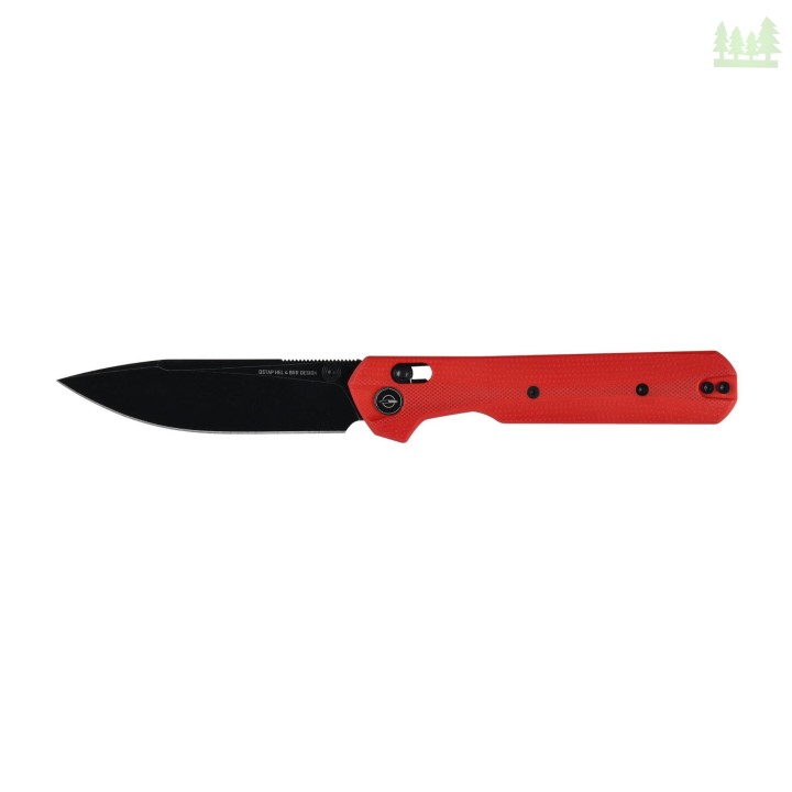 Nóż składany KNIVESPL The First Sandvik 14C28N, czerwone G10, czarna powłoka PVD- 3572 