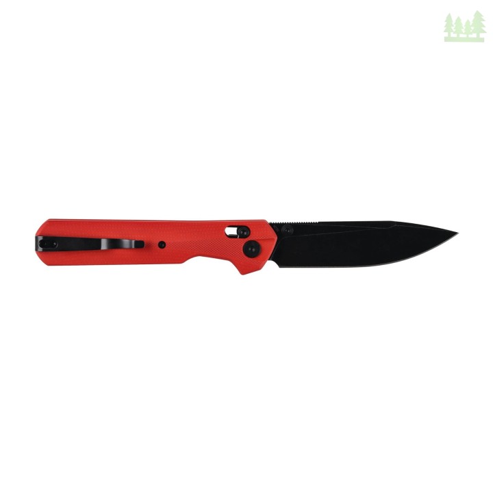 Nóż składany KNIVESPL The First Sandvik 14C28N, czerwone G10, czarna powłoka PVD-1 3572 