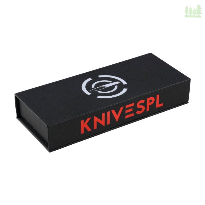 Nóż składany KNIVESPL The First Sandvik 14C28N, czerwone G10, czarna powłoka PVD-7 3572 