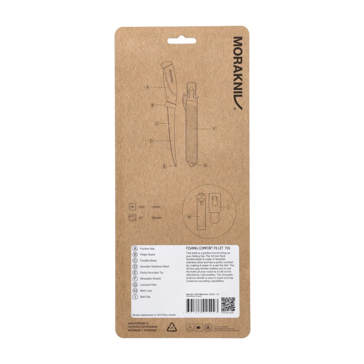 Nóż Morakniv Fishing Comfort Fillet 155 bez ząbków stal nierdzewna-4 3650 