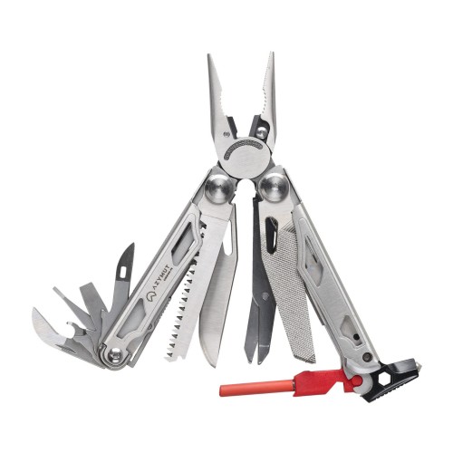Multitool Azymut Giewon FS - 19 narzędzi, krzesiwo + gwizdek + kabura do pasa- 3682 