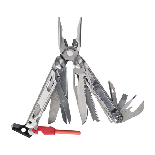 Multitool Azymut Giewon FS - 19 narzędzi, krzesiwo + gwizdek + kabura do pasa-1 3682 