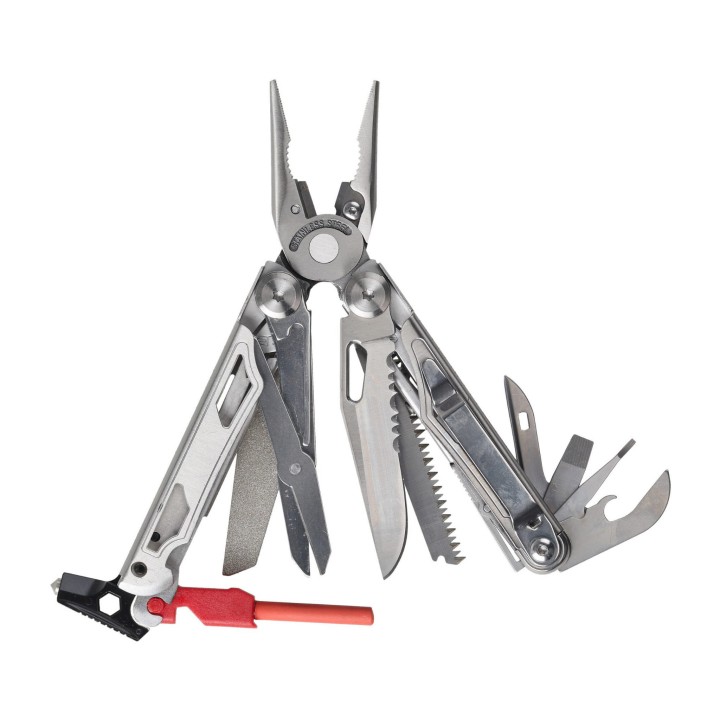 Multitool Azymut Giewon FS - 19 narzędzi, krzesiwo + gwizdek + kabura do pasa-1 3682 