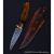 Nóż myśliwski Simon's Knives ręcznie kuty damast K720 15n20 rękojeść ironwood