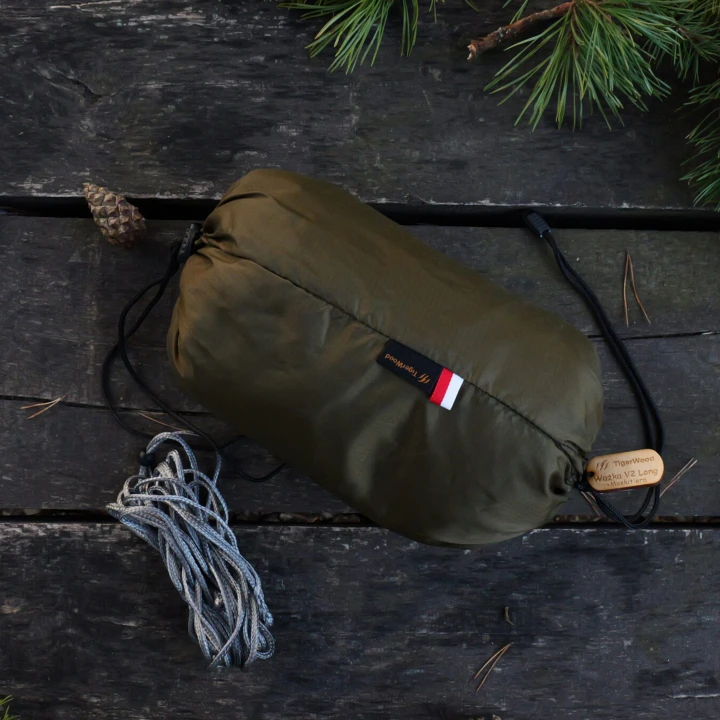 Hamak TigerWood Ważka V2 long z moskitierą Pocket, khaki-4 3780 