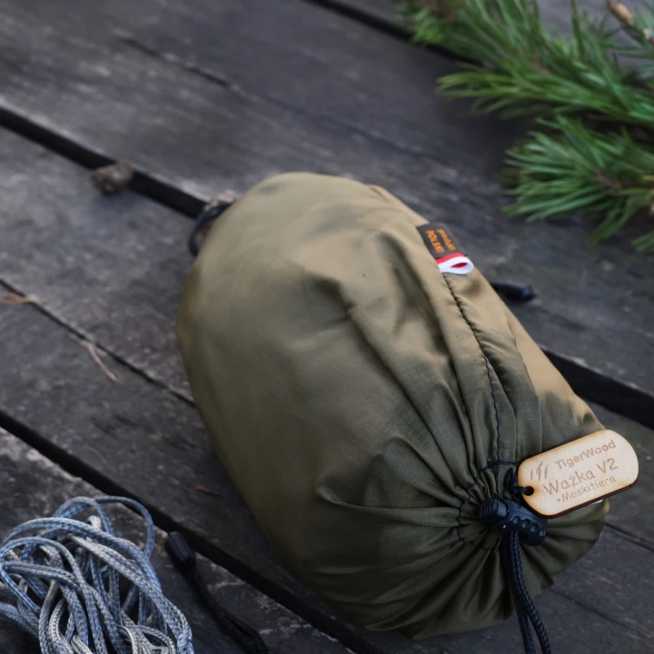 Hamak TigerWood Ważka V2 z moskitierą Double Zip, khaki-3 3799 