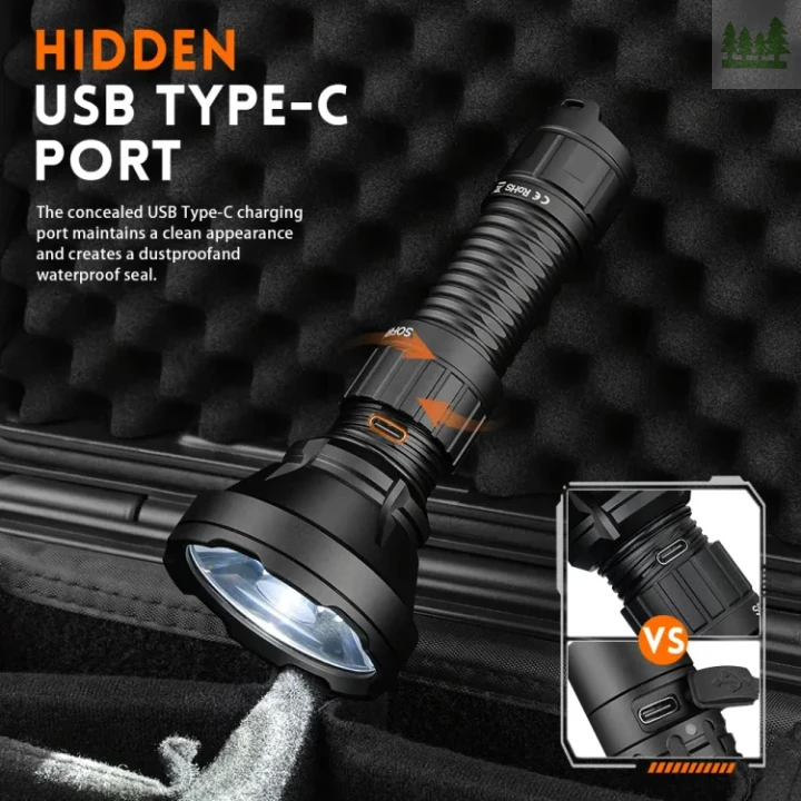 Latarka Sofirn SF26 2000 Lumen Czarna Szperacz 5