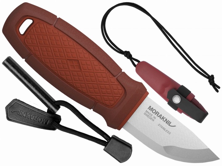 Nóż Morakniv Eldris czerwony z zestawem Neck Knife stal nierdzewna-6 923