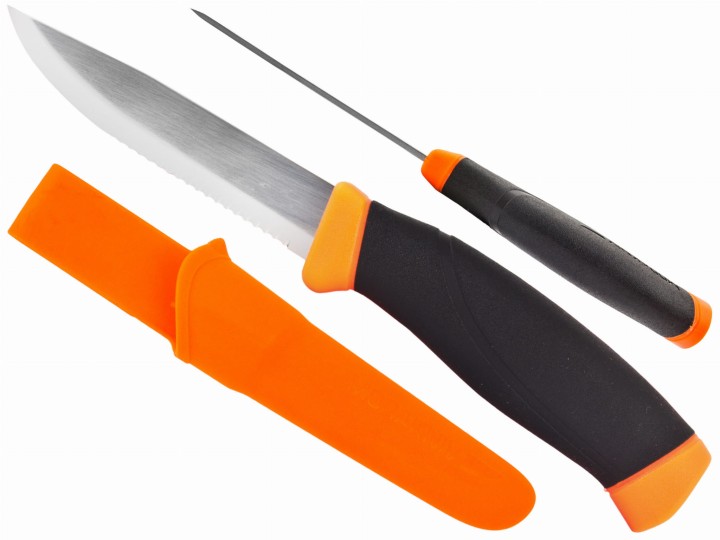 Nóż Morakniv Companion F Serrated pomarańczowy ząbkowany stal nierdzewna-6 937