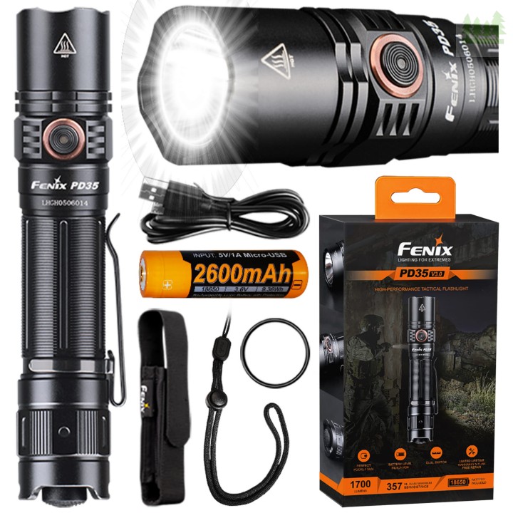Latarka taktyczna LED Fenix PD35 V3.0 czarna-12 123
