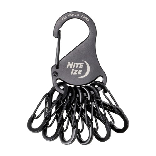 Brelok do kluczy z karabinkami Nite Ize S-Biner #0.5 czarny- 1093