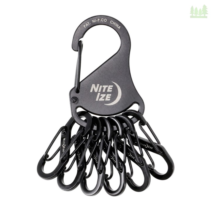 Brelok do kluczy z karabinkami Nite Ize S-Biner #0.5 czarny- 1093