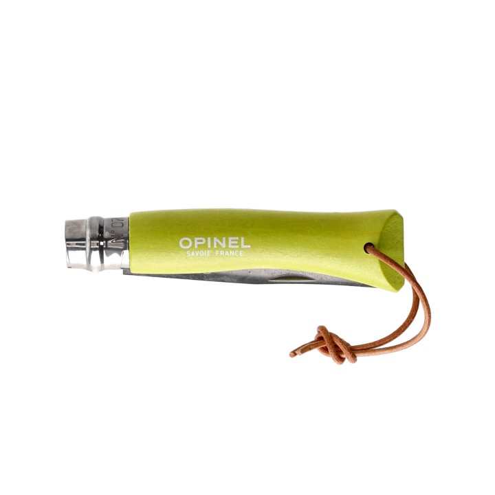 Nóż składany Opinel Colorama 07 inox grab limonkowy-4 1103