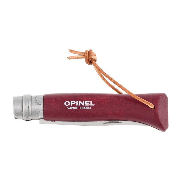 Nóż składany Opinel Colorama 08 inox grab bordowy-3 1113