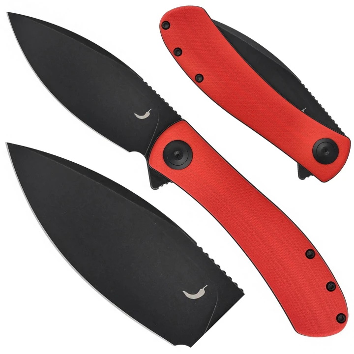 Nóż składany Trollsky Knives Mandu czerwony G10-5 1163