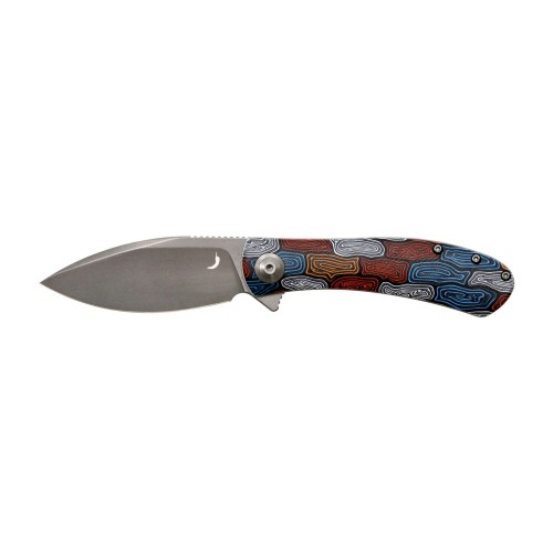 Nóż składany Trollsky Knives Mandu Damascus- 1180