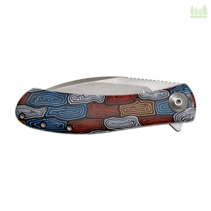 Nóż składany Trollsky Knives Mandu Damascus-3 1180