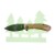 Nóż składany Trollsky Knives Mandu brązowy/czarne ostrze, wersja limitowana- 1203