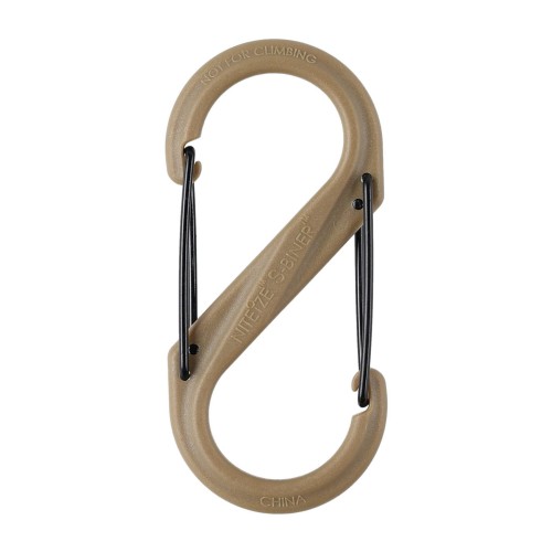 Polimerowy karabinek Nite Ize S-Biner #4 Black Gate coyote- 1204