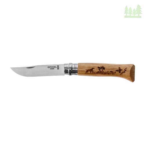 Nóż składany Opinel 8 inox dąb seria Animal - pies- 1277