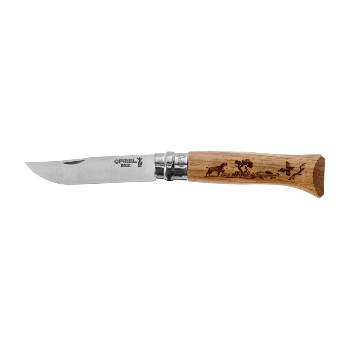 Nóż składany Opinel 8 inox dąb seria Animal - pies- 1277