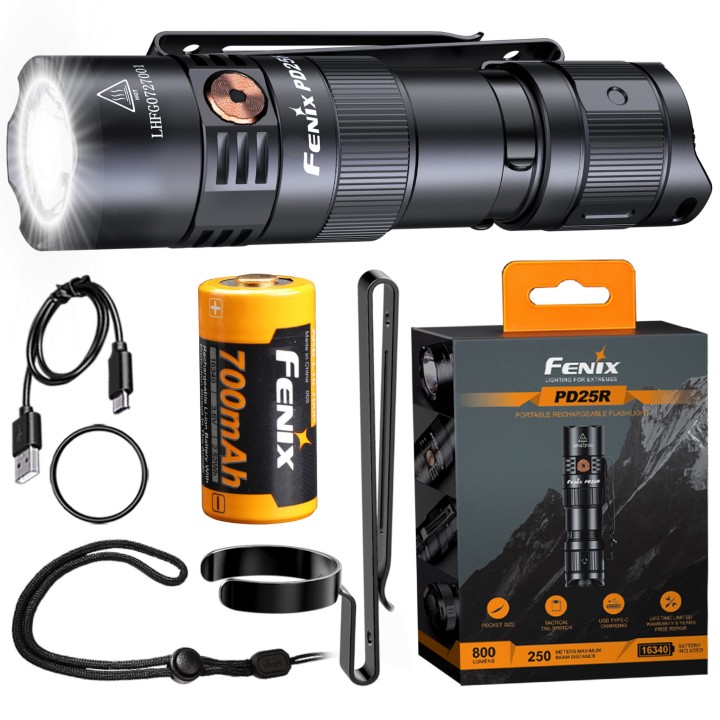 Latarka taktyczna LED Fenix PD25R czarna-9 136