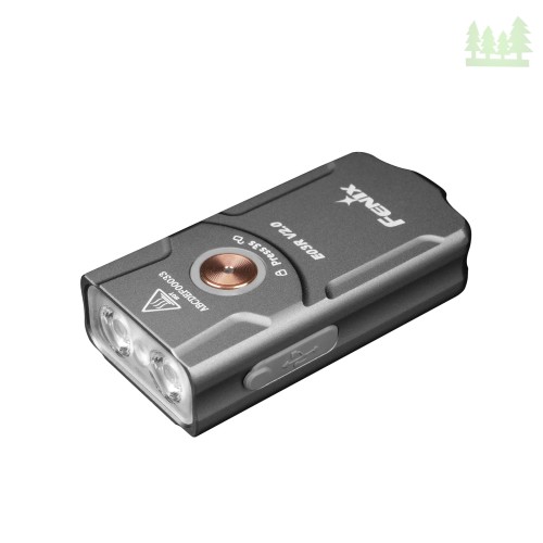 Latarka LED Fenix E03R V2.0 szara- 144