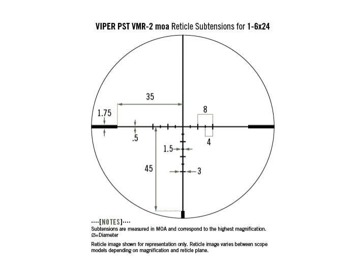 Luneta celownicza Vortex Viper PST II 1-6x24 30 mm VMR-2-7 1558  | 16181