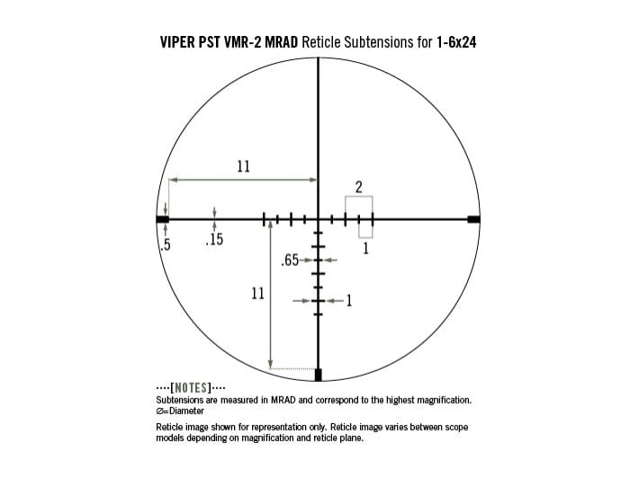 Luneta celownicza Vortex Viper PST II 1-6x24 30 mm VMR-2-8 1558  | 16181